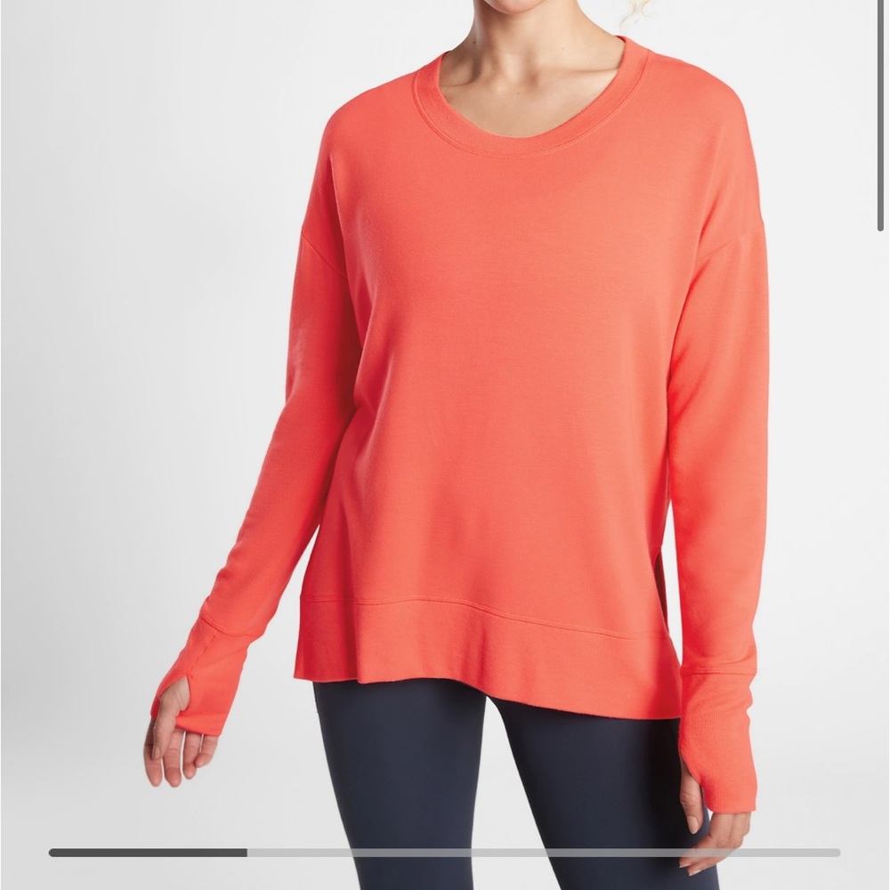 Athleta Coaster Luxe Sweatshirt in Orange Haze